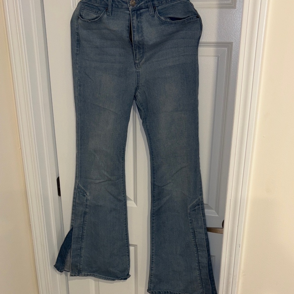 Y2K Blue Flare Jeans Low Rise Retro 2000s